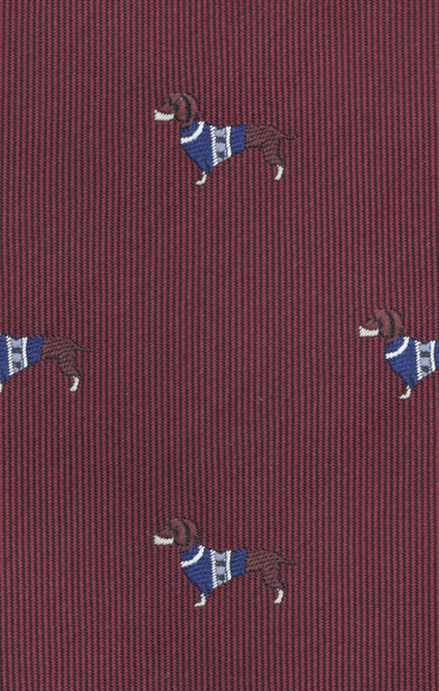 bespoke navy stripe suit x red wine puppy tie dgrie