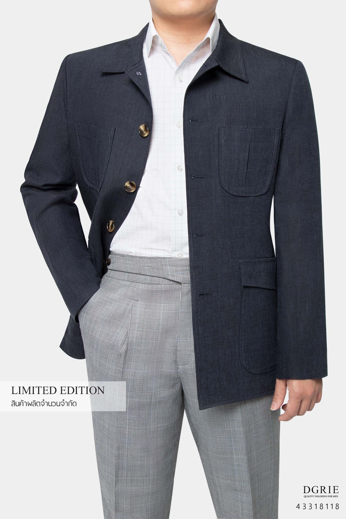 dgrie navy two tone safari jacket dgrie