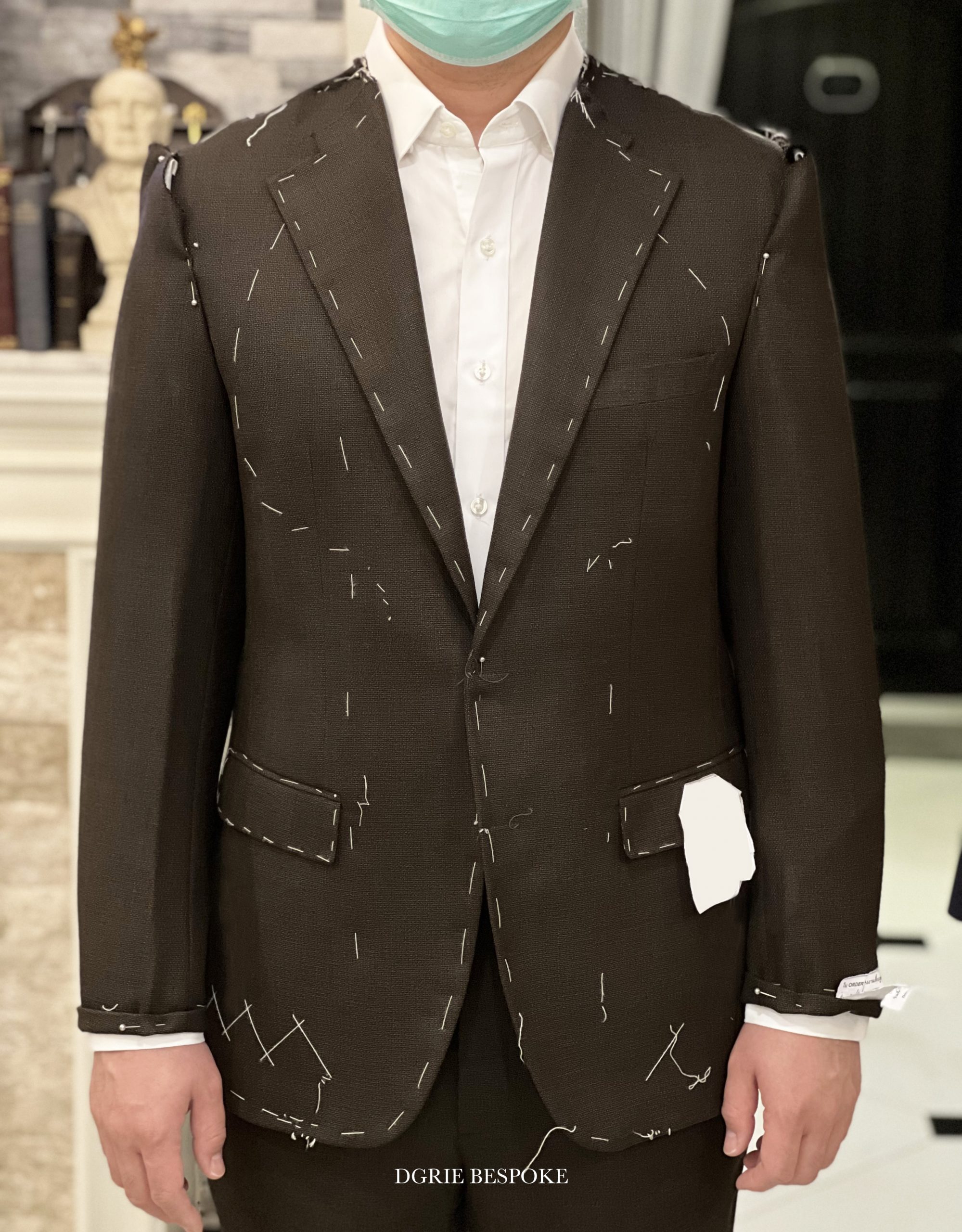 italy brown hopsack suit dgrie 1