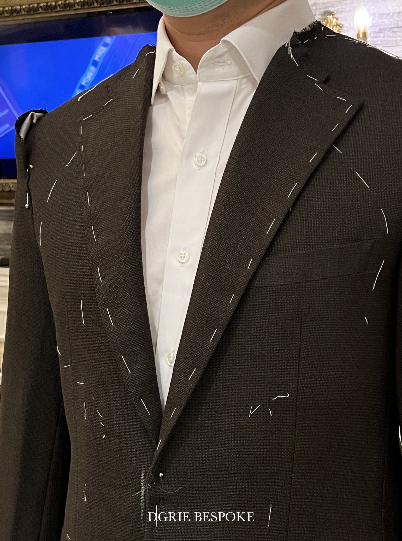 italy brown hopsack suit dgrie