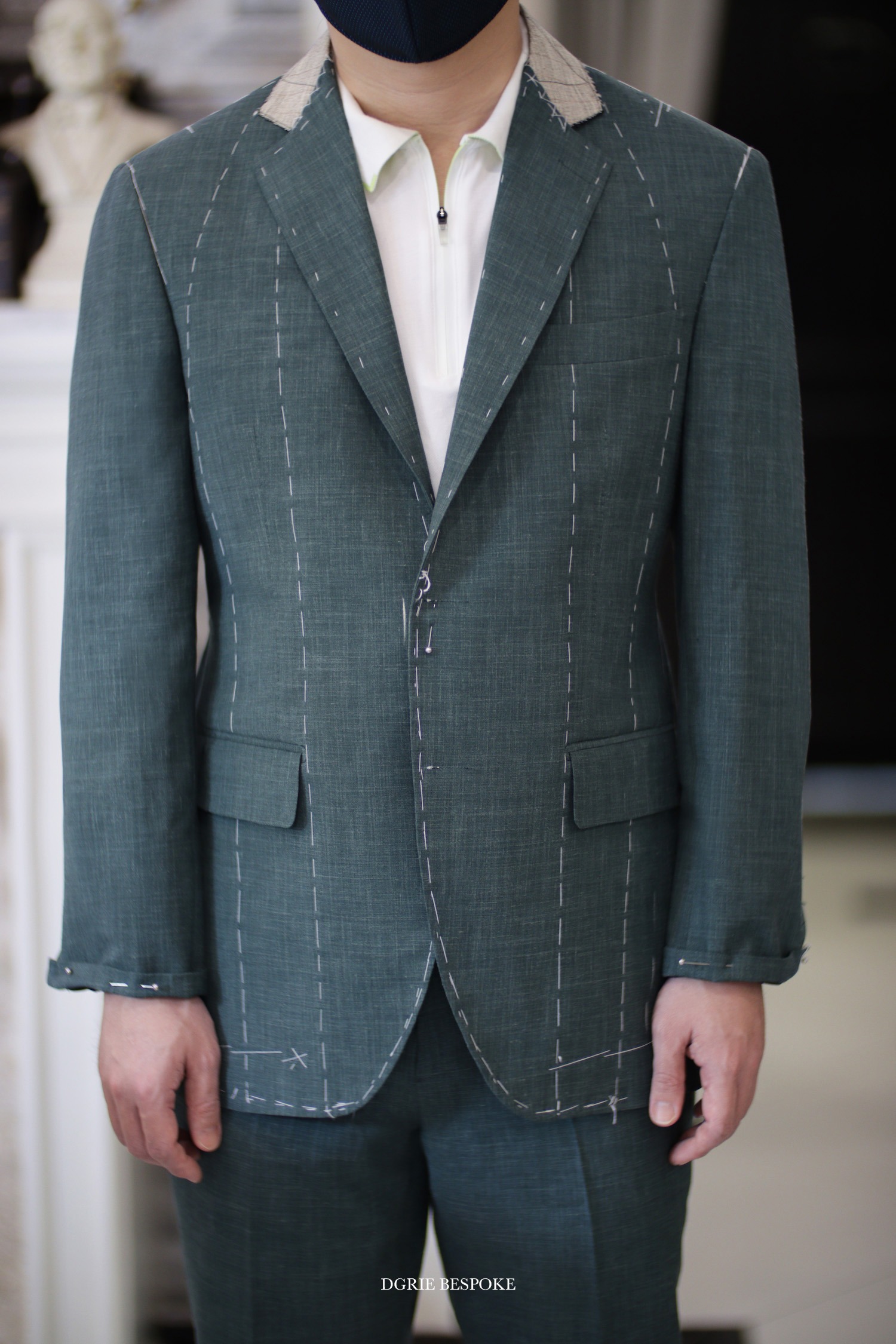 zegna green linen silk dgrie
