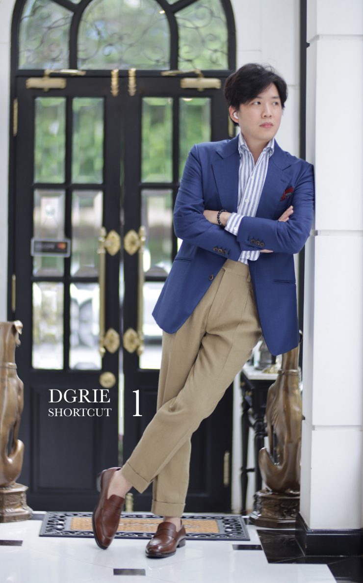 DGRIE ShortCut 1: NAVY SUIT+KHAHI+STRIPE SHIRT: ตัดสูทสีน้ำเงิน กางเกงกากี เสื้อเชิ้ตลาย 97 dgrie shortcut 1 navy suit khahi stripe shirt dgrie 1