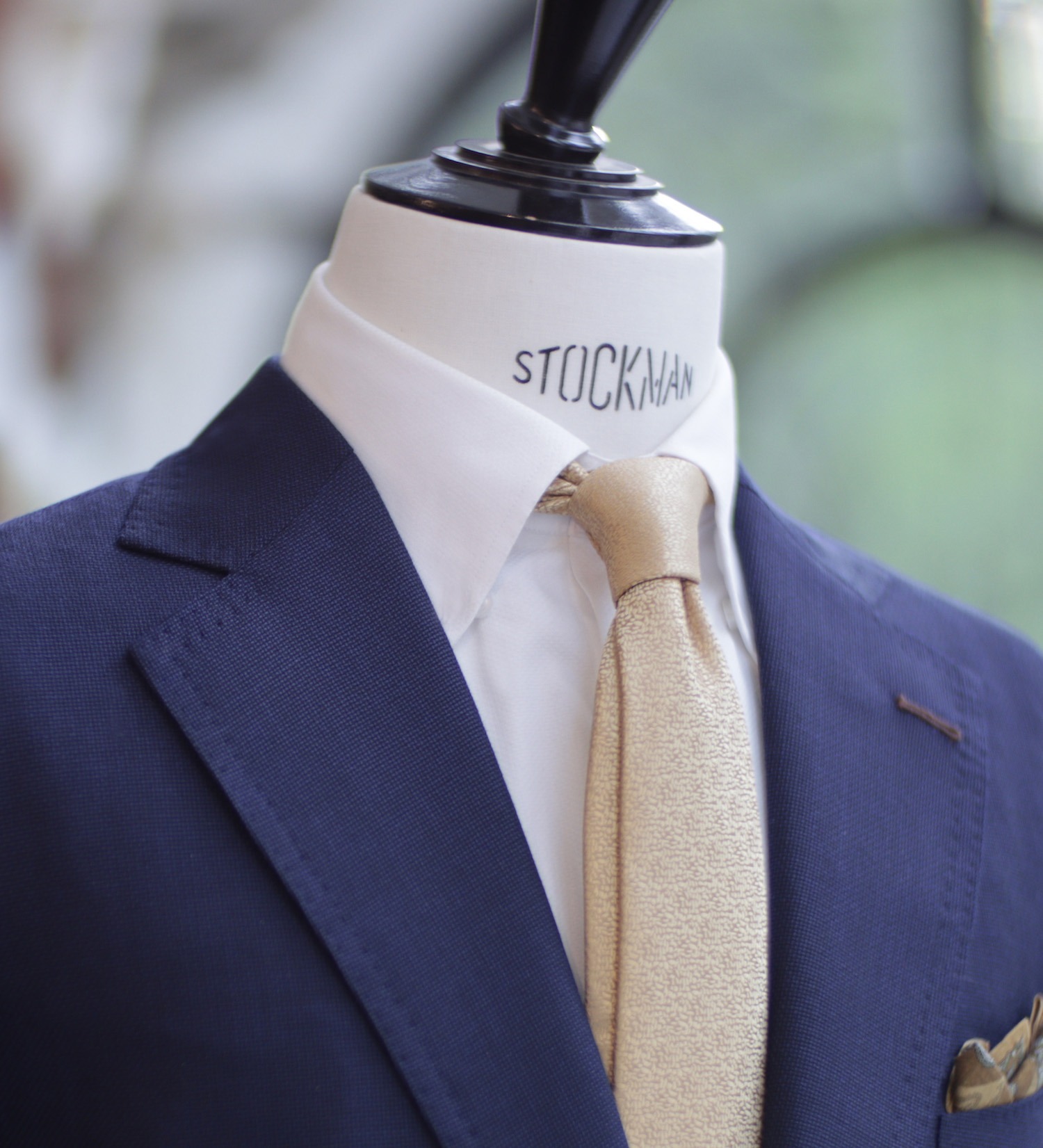 hopsack navy full canvas suit vintage dgrie