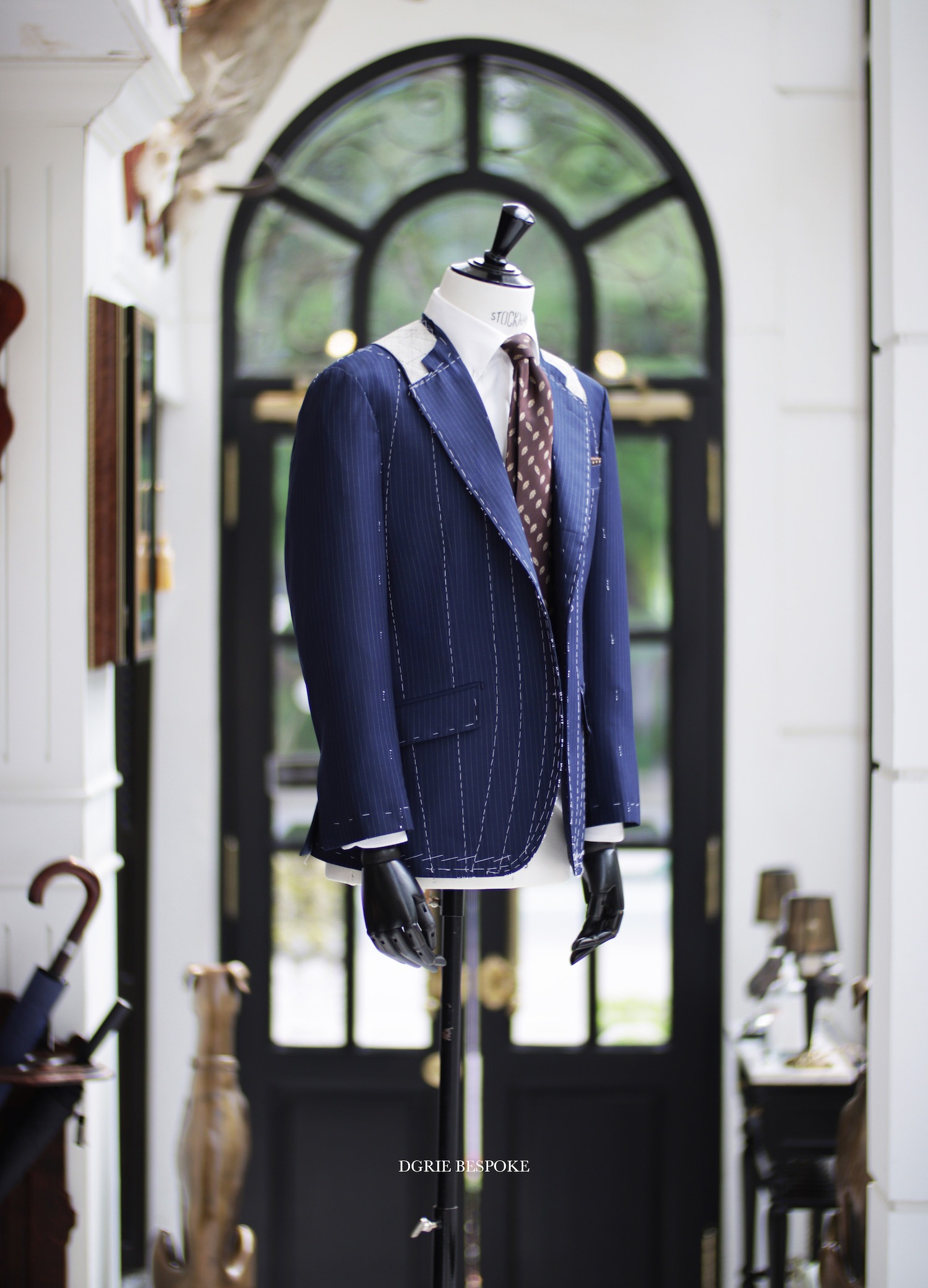 italy pinstripe navy blue suit full canvas dgrie italy pinstripe navy blue suit full canvas dgrie