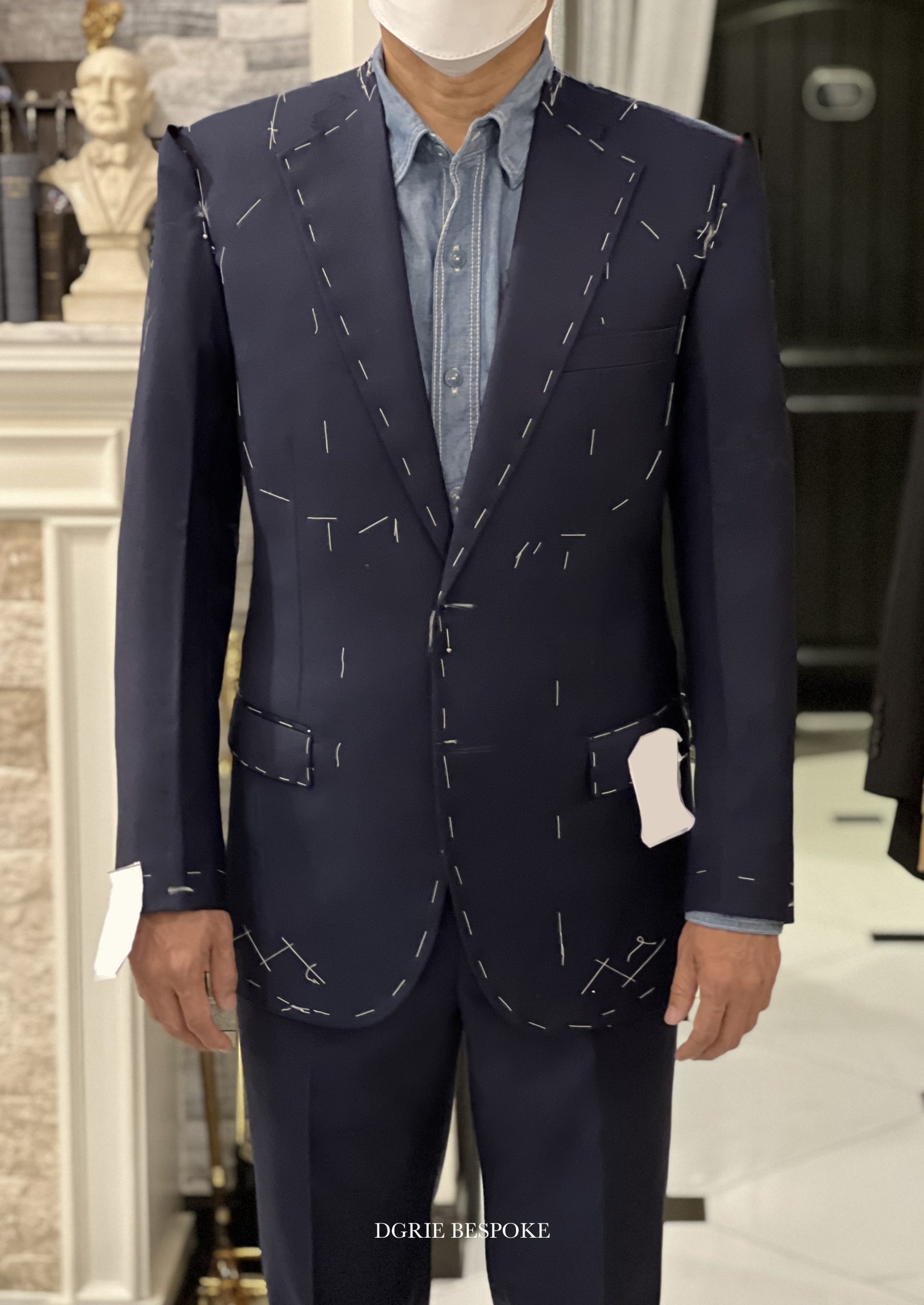 dgrie bespoke navy suit dgrie