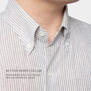 dgrie button down linen gray stripe shirt dgrie 1