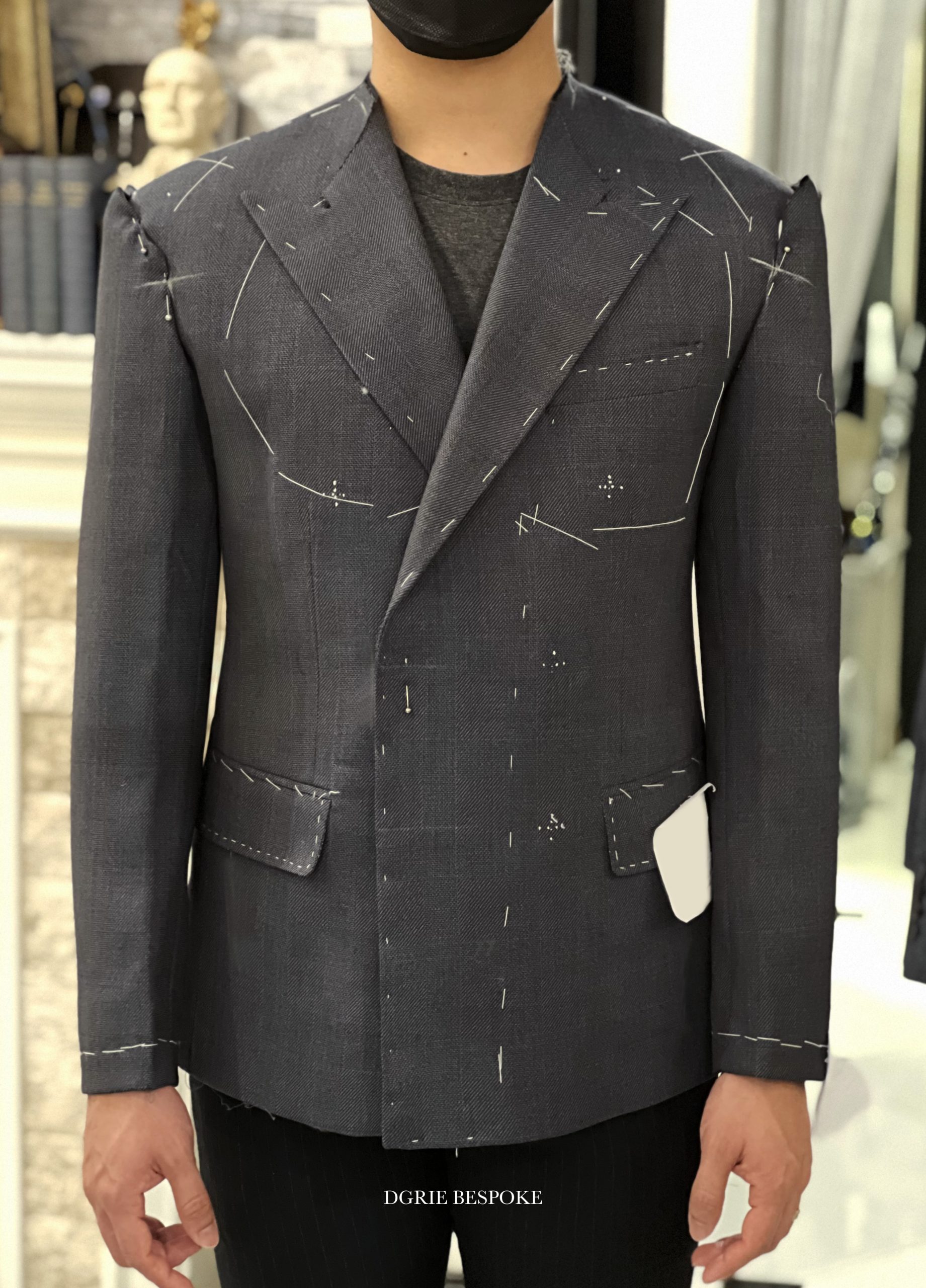 dgrie check double breasted suit dgrie