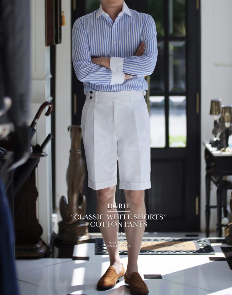 DGRIE PANTS 43 - CLASSIC WHITE SHORTS ตัดกางเกงขาสั้นสีขาว วินเทจ 9 dgrie pants 43 classic white shorts dgrie 1