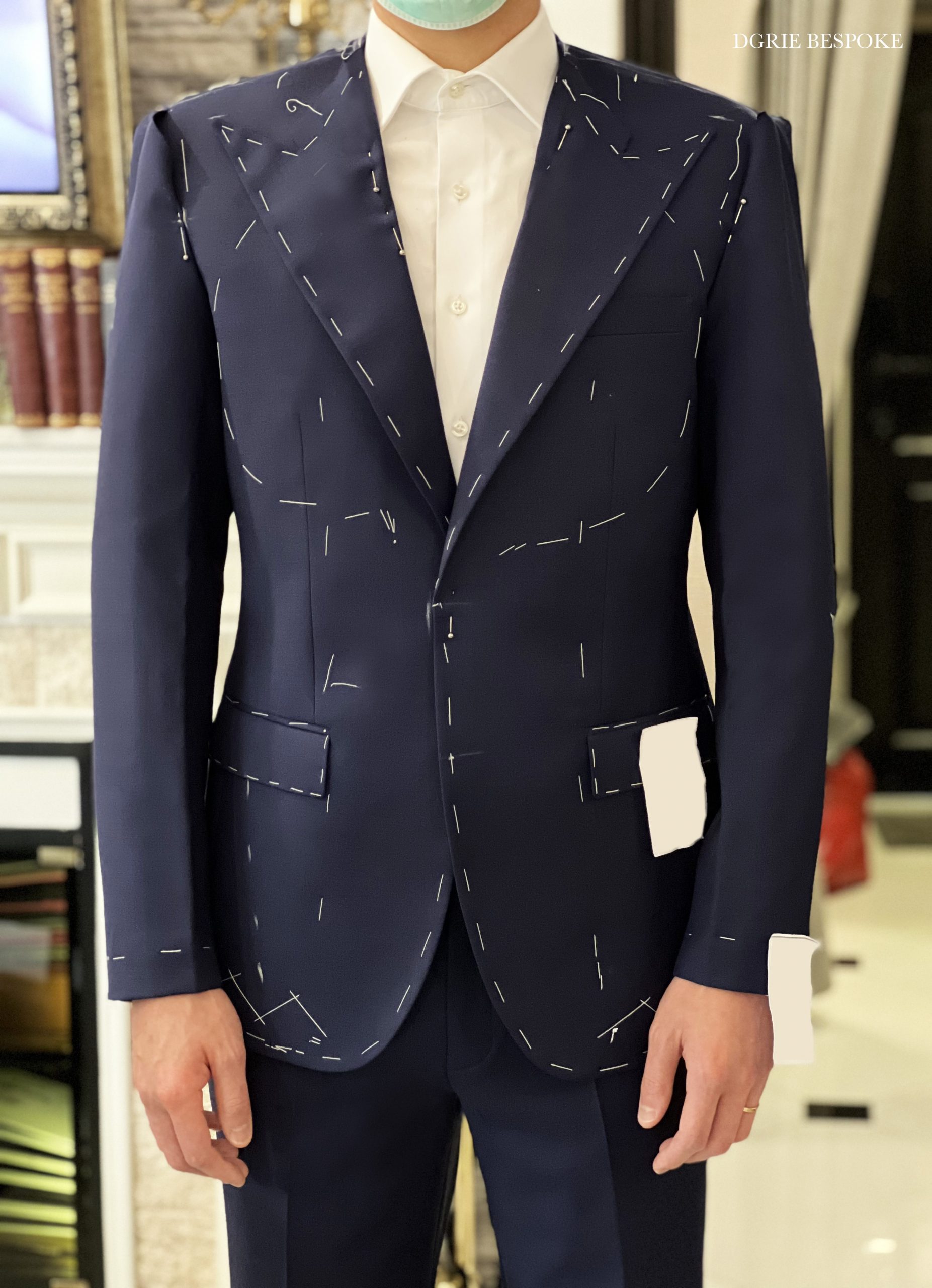 fitting italy wool navy suit dgrie