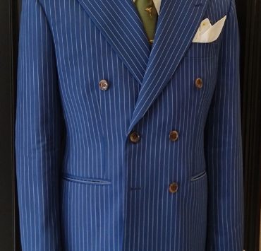 Navy PinStripe Double Breasted Suit: ตัดสูทกระดุมสองแถวสีน้ำเงินลายทาง 15 navy pinstripe double breasted suit dgrie