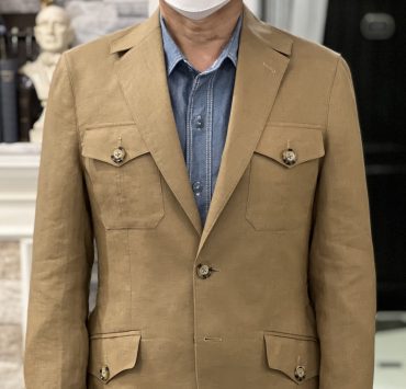 LINEN SAFARI SIGNATURE KHAKI – แจ็คเก็ตซาฟารี สไตล์วินเทจ 14 safari signature khaki dgrie 4