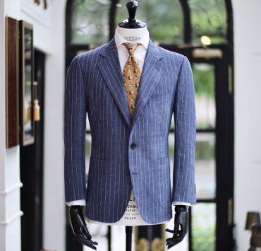 DGRIE PinStripe Linen full canvas jacket: ตัดสูท ผ้าลินิน 14 dgrie pinstripe linen jacket full canvas dgrie 4