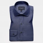 dgrie navy blue cotton linen herringbone shirt dgrie