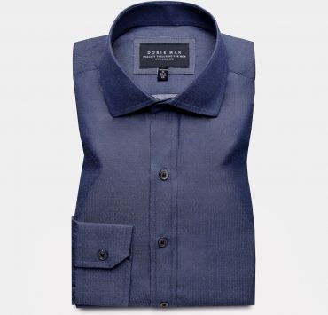 dgrie navy blue cotton linen herringbone shirt dgrie