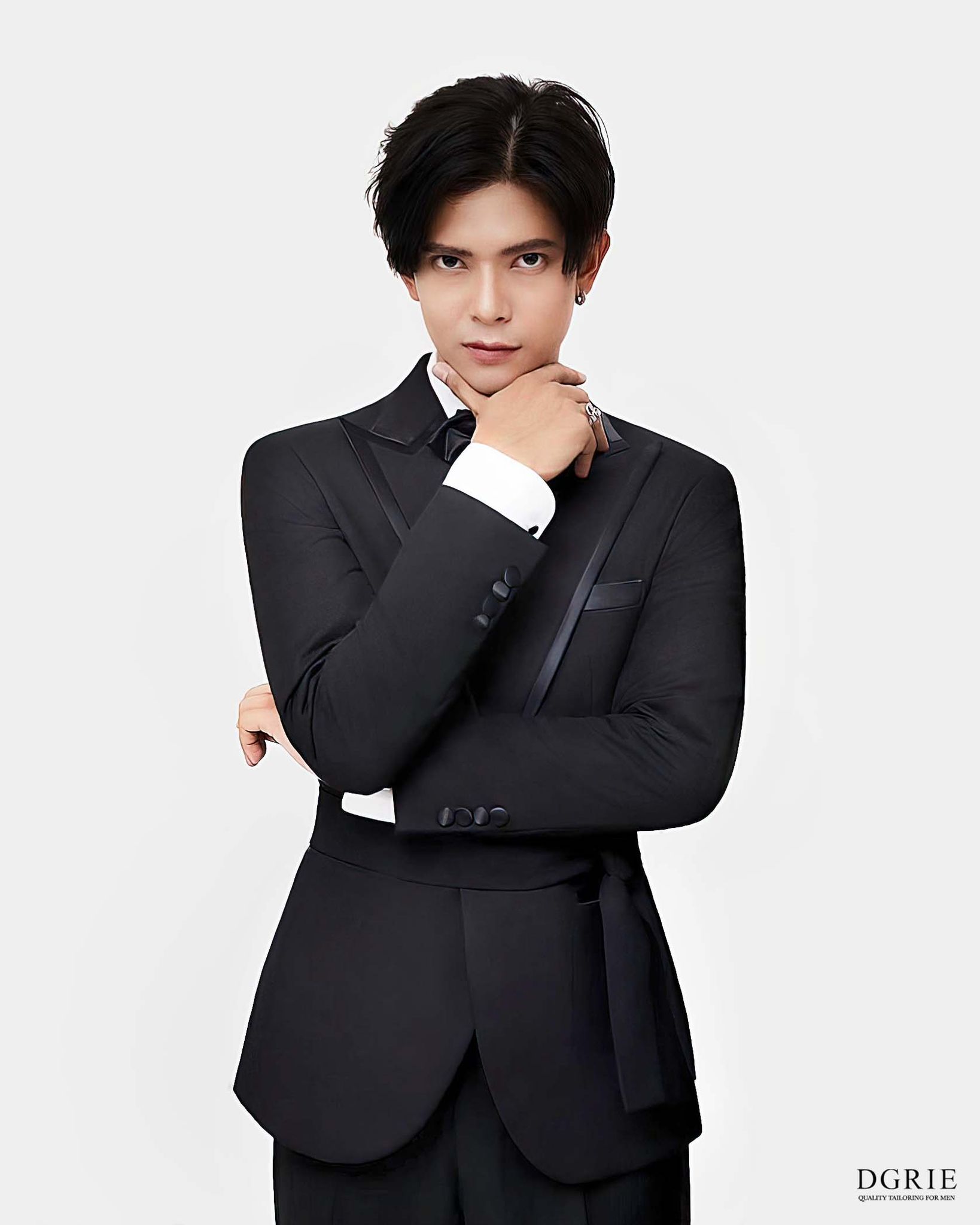 exclusive black wool tuxedo suit dgrie 1