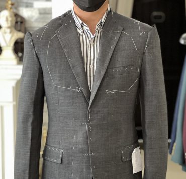 ตัดสูทลายตารางสีเทา: Fitting Grey Prince of wales Suit 15 fitting grey prince of wales suit dgrie 1