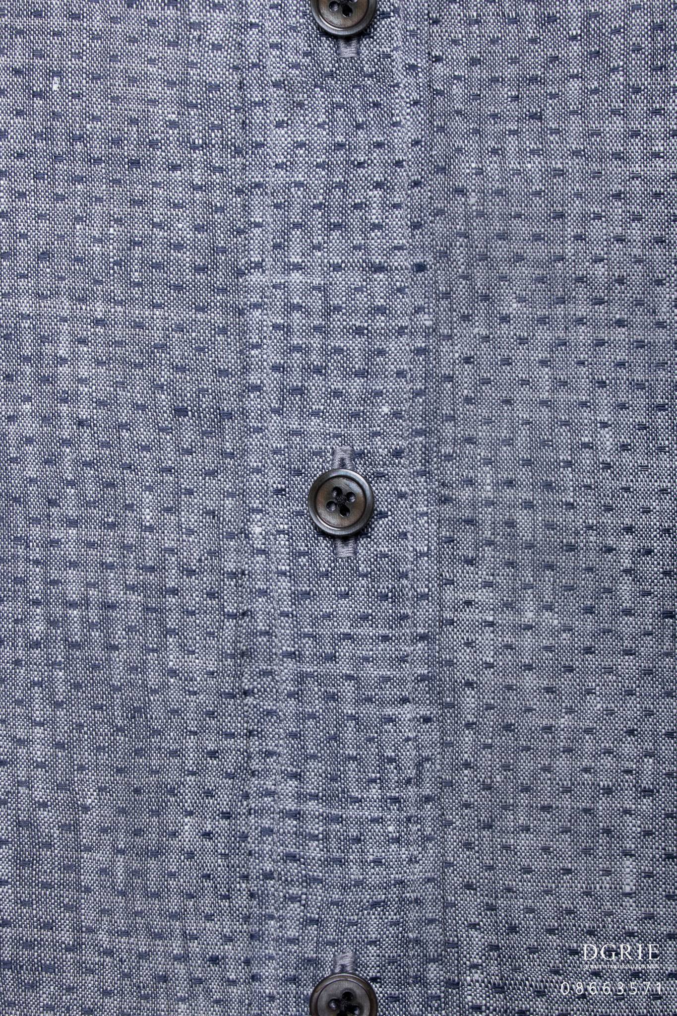 gray curve collar linen shirt dgrie 3
