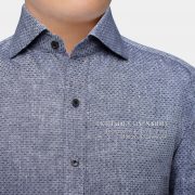 gray curve collar linen shirt dgrie 4