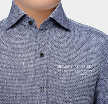 gray curve collar linen shirt dgrie 4