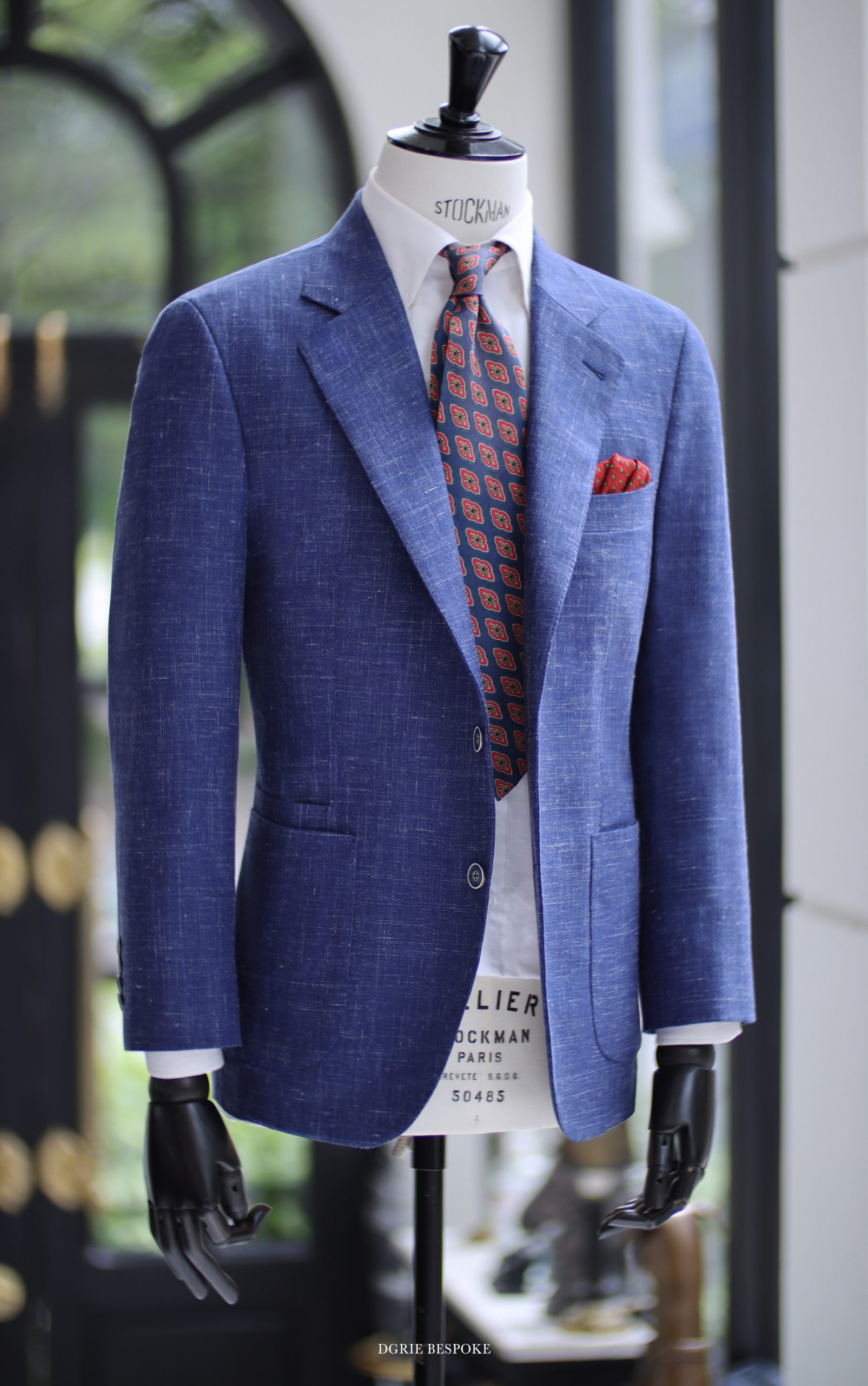 navy wool silk linen suit dgrie