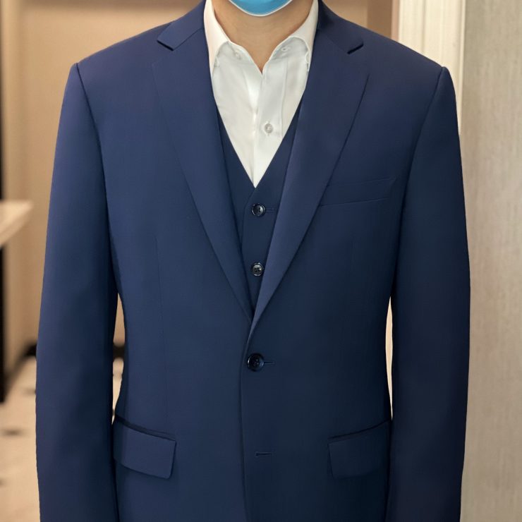 Plain Navy 3 Piece Suits: ตัดสูทสีกรม พร้อมเสื้อกั๊ก 3 plain navy 3 piece suits dgrie 2