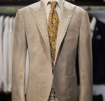 dgrie beige harringbone full canvas suit dgrie 2
