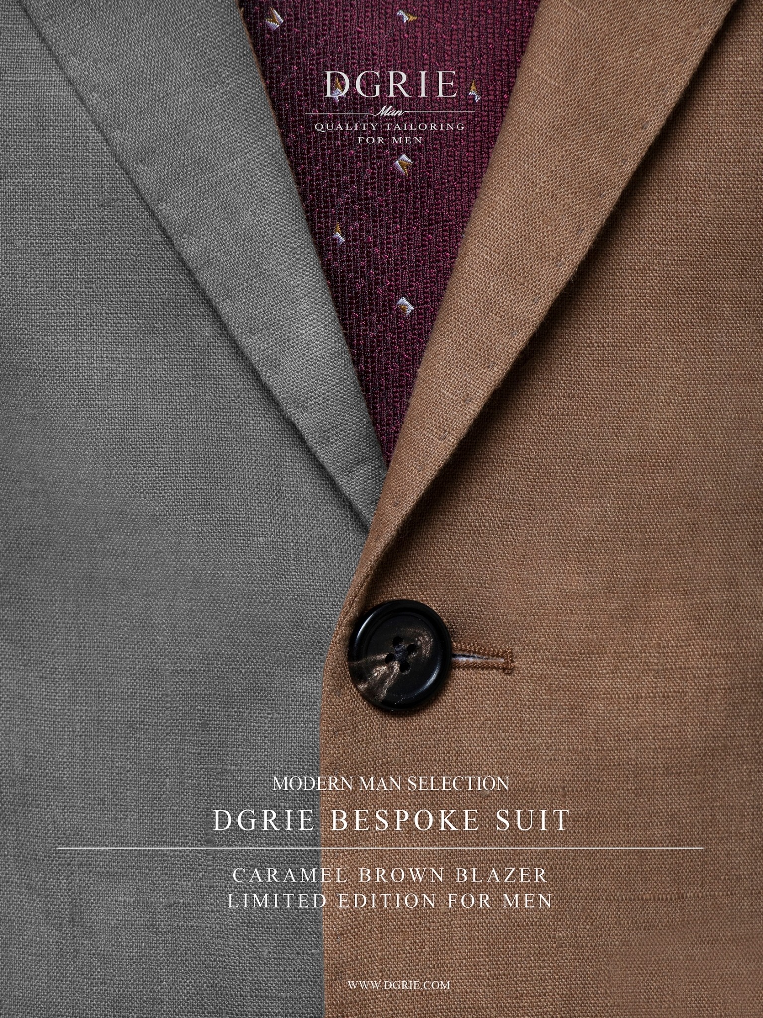 dgrie caramel brown linen jacket suit dgrie 1