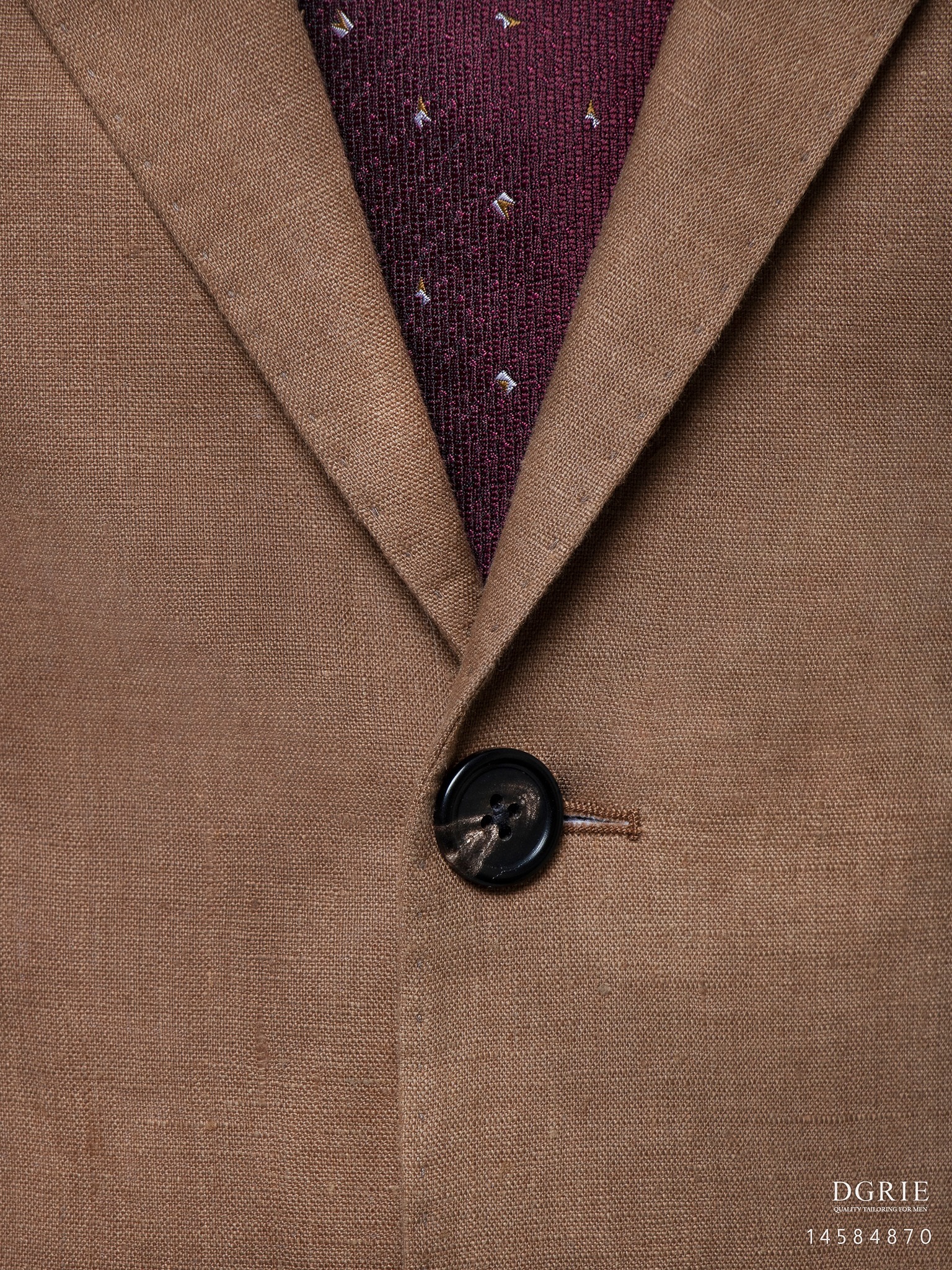 dgrie caramel brown linen jacket suit dgrie 3