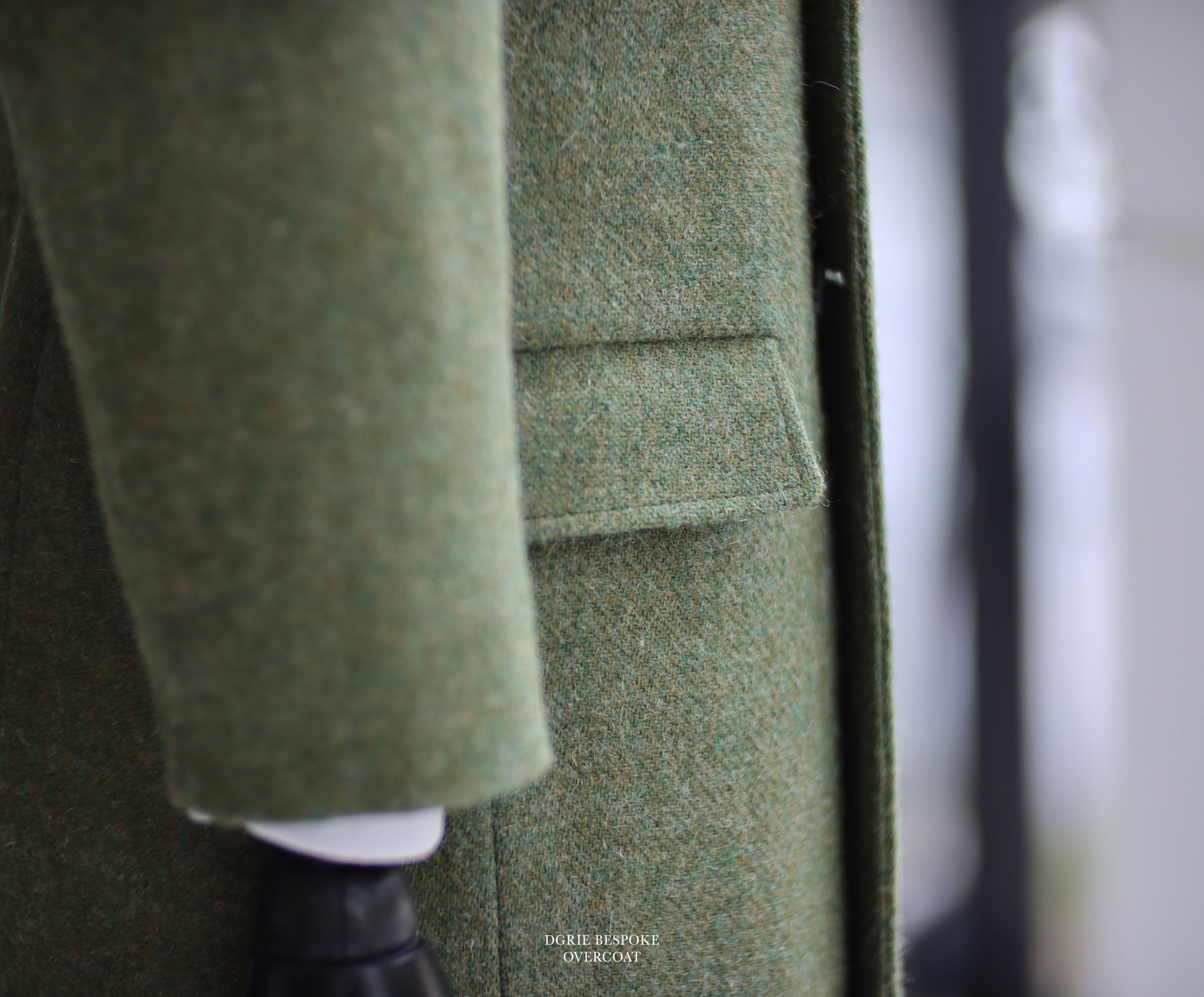 dgrie harris tweed green overcoat dgrie
