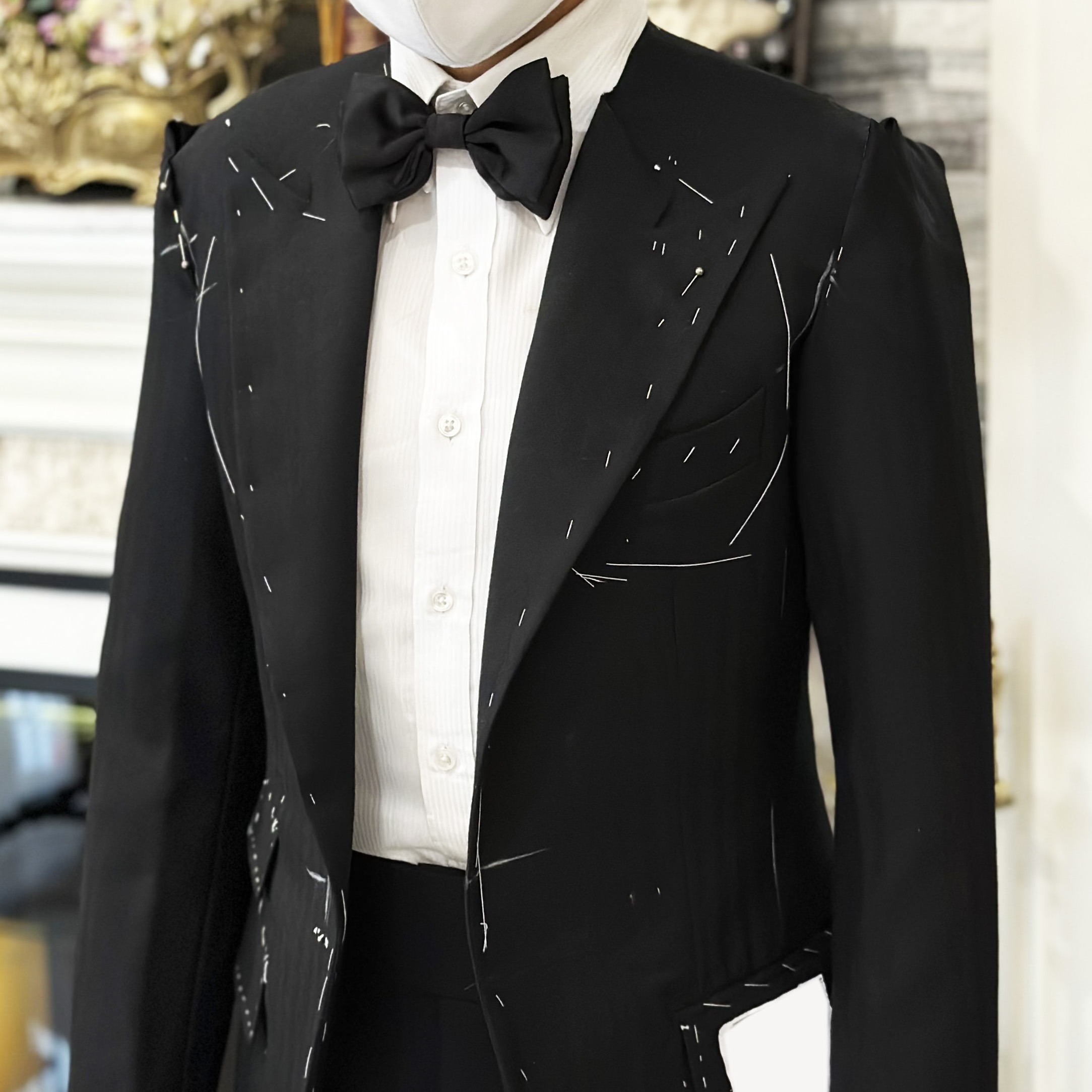 Fitting Black Tuxedo SlimFit: ตัดสูททักซิโด้ สีดำ ทรงเข้ารูป 1 fitting black tuxedo slimfit dgrie 2