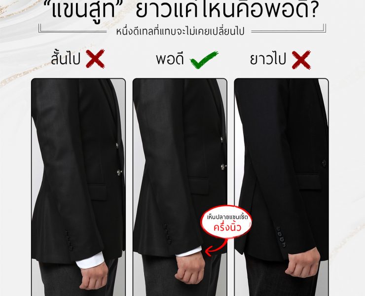 How Long Should My Suit Sleeves Be? ความยาวปลายแขนสูท 44 how long should my suit sleeves be dgrie