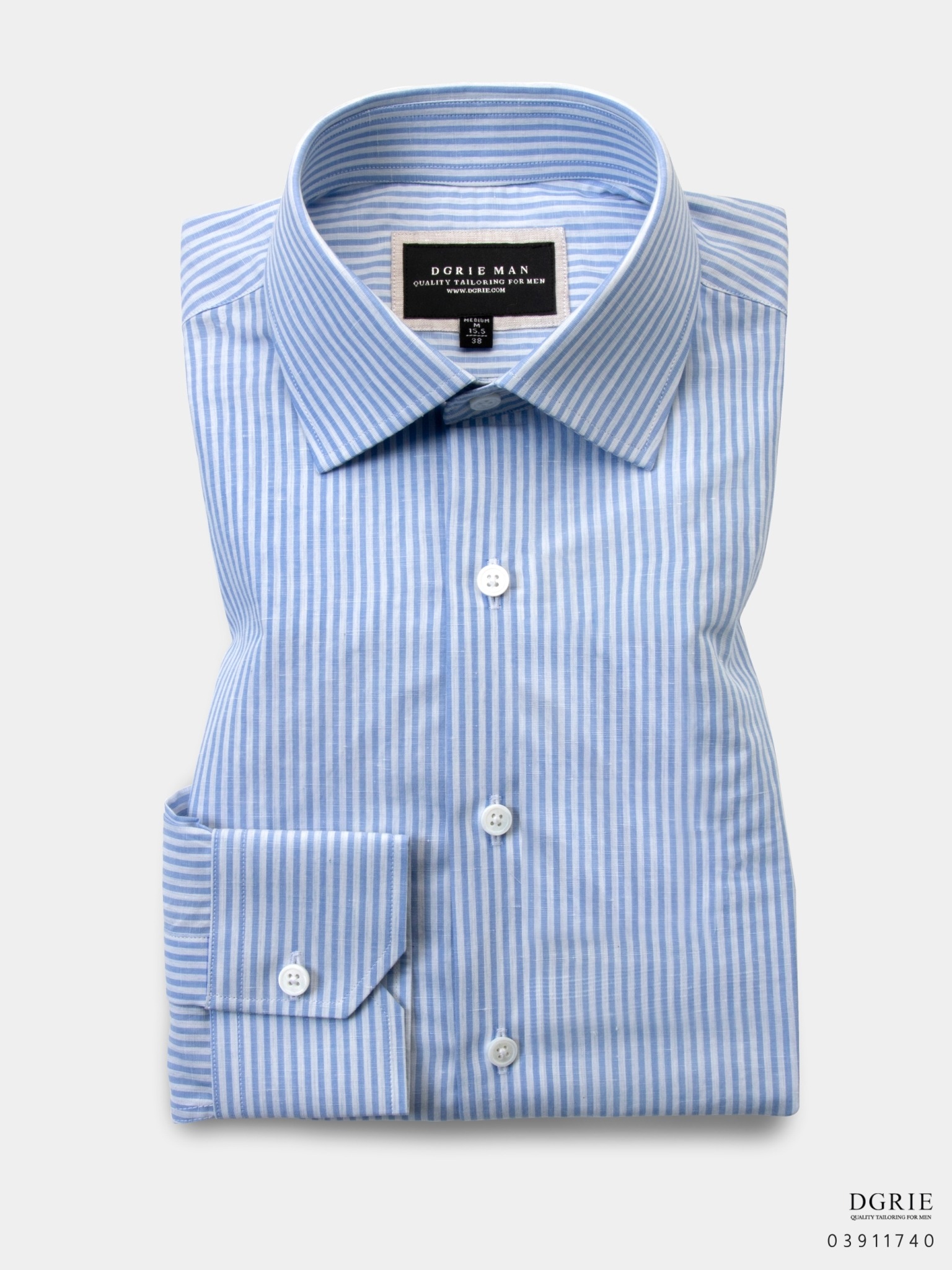 dgrie cotton linen blue stripe shirt dgrie 1