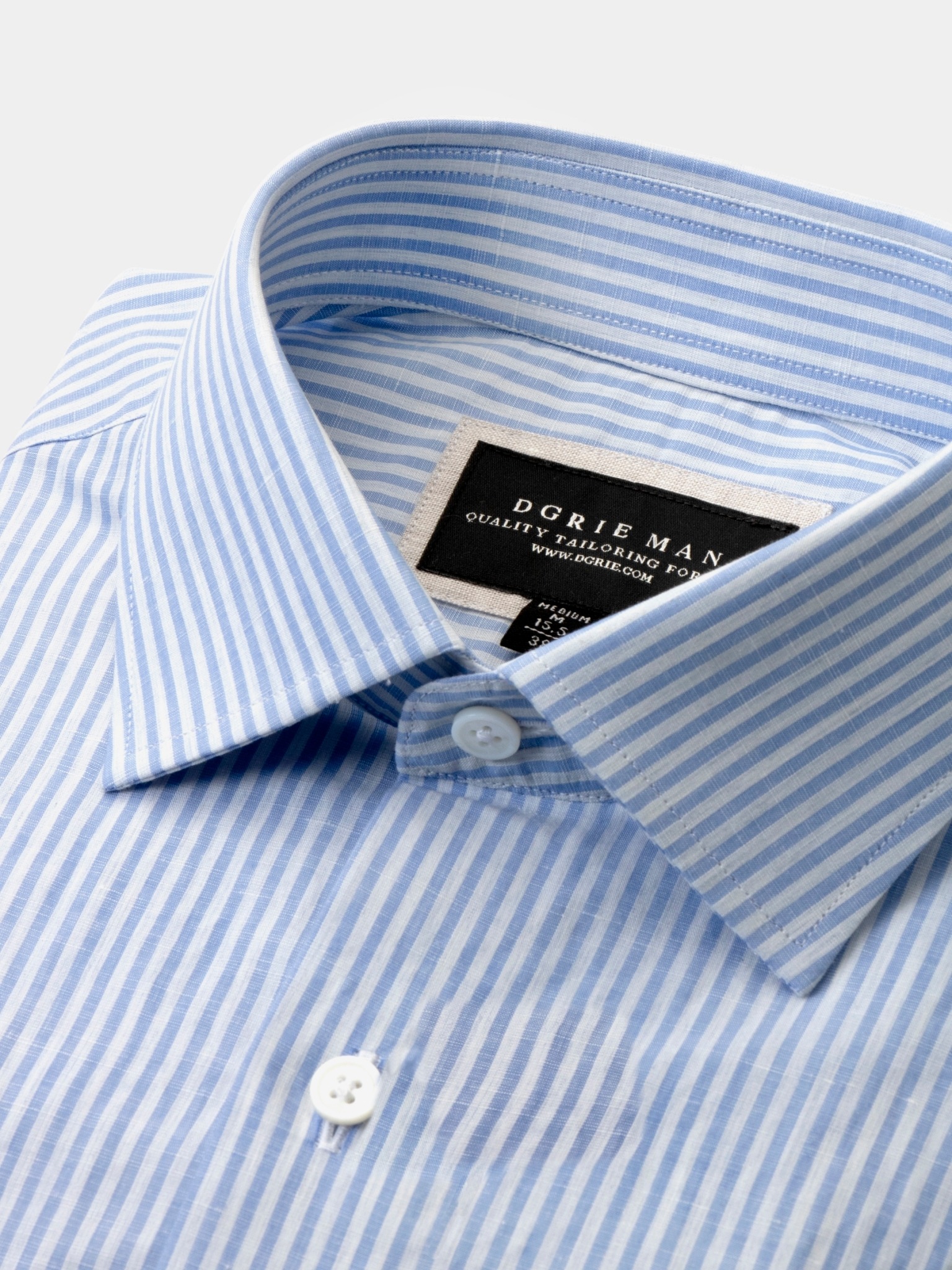 dgrie cotton linen blue stripe shirt dgrie 3