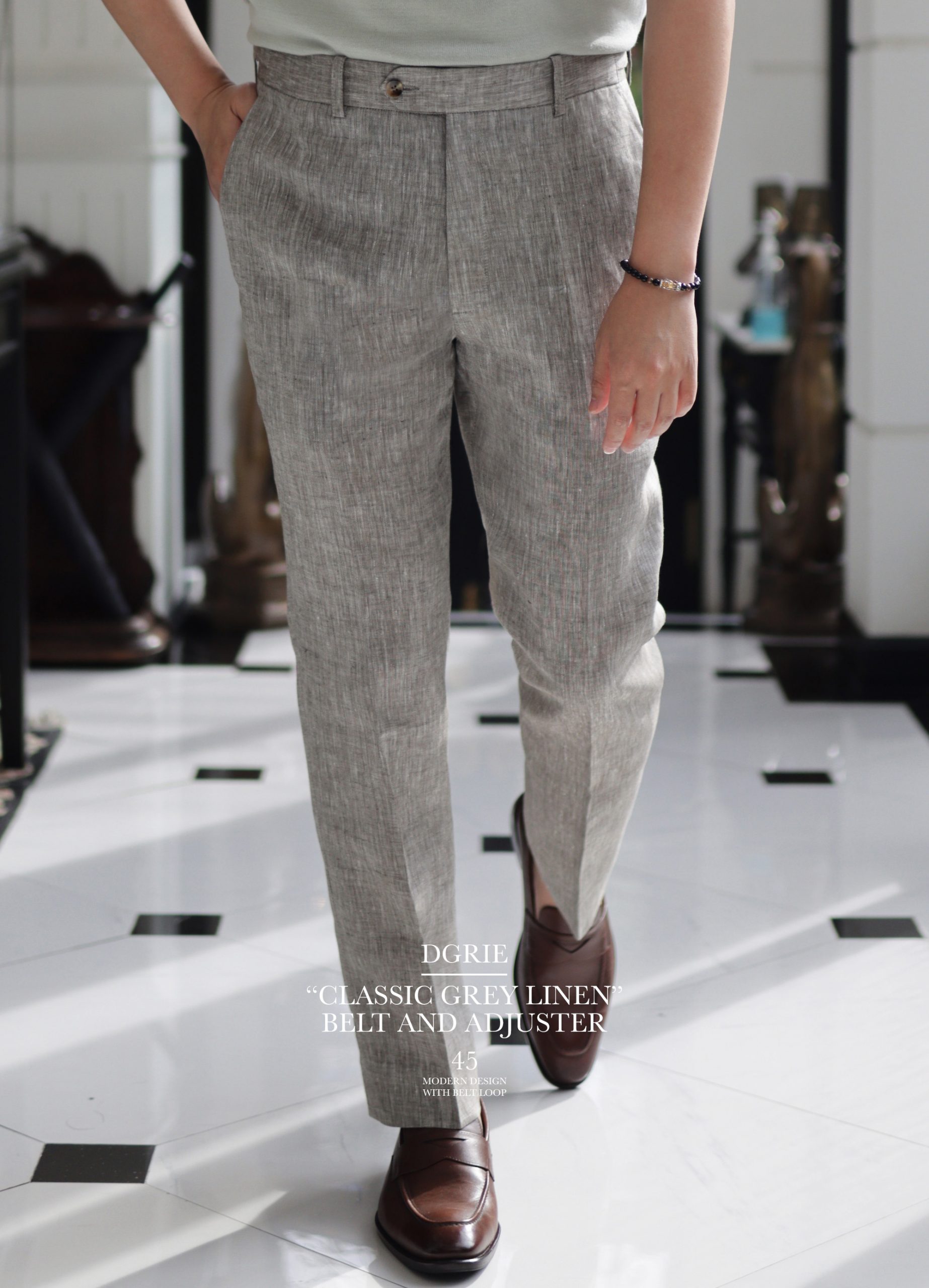 dgrie pants 45 grey linen belt adjuster dgrie 1