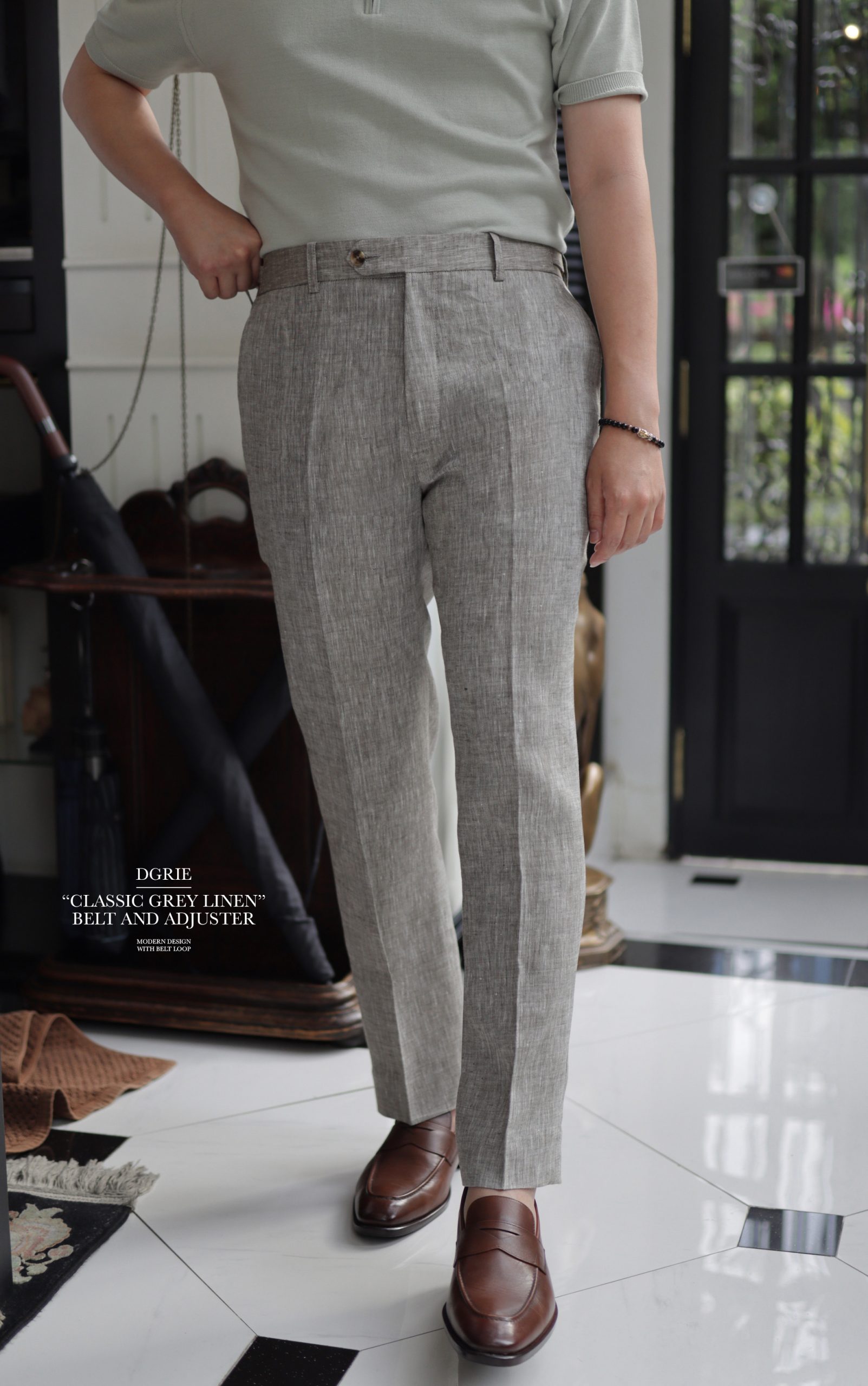 dgrie pants 45 grey linen belt adjuster dgrie 6