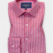 cotton stripe red 1cm shirt dgrie