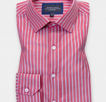 cotton stripe red 1cm shirt dgrie