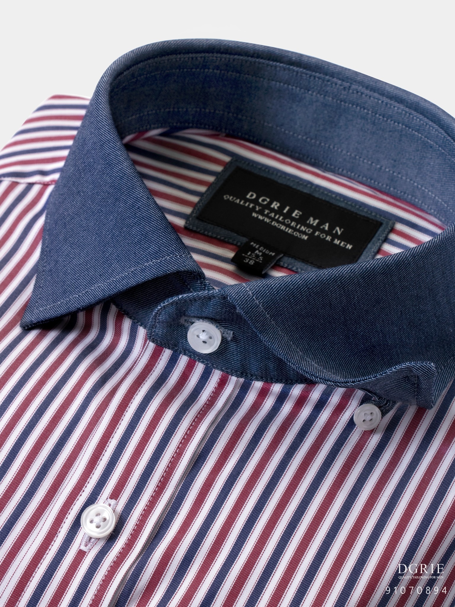 dgrie cotton triple tone stripes navy collar dgrie 1