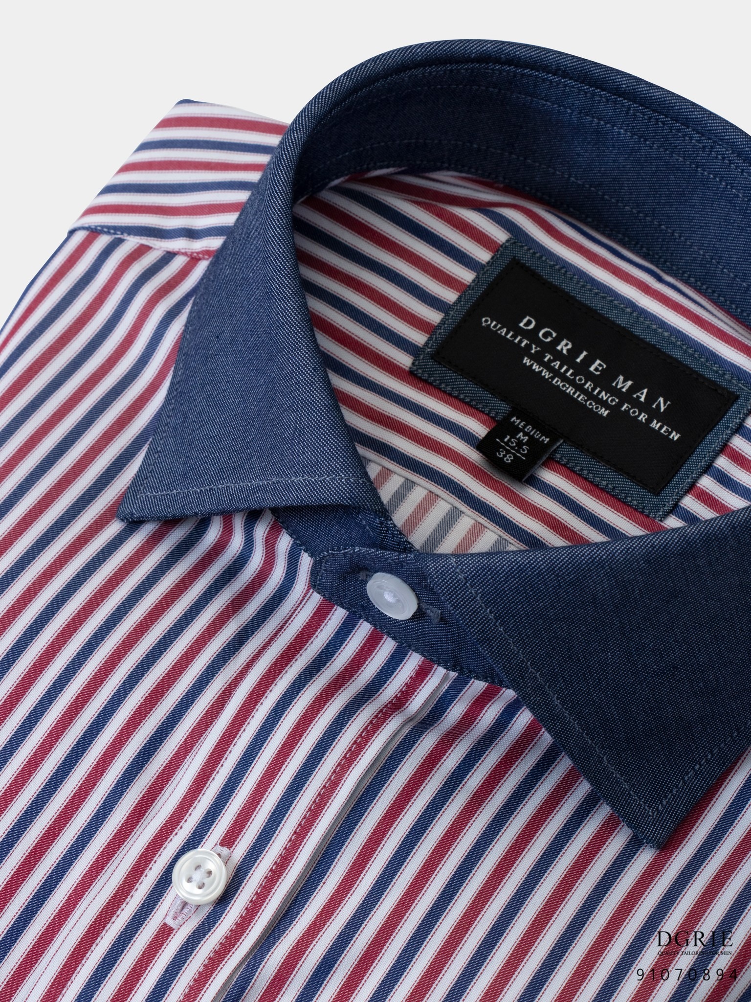 dgrie cotton triple tone stripes navy collar dgrie 4