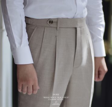 DGRIE PANTS 47 - Classic Beige D-Ring: ตัดกางเกงวินเทจ เอวสูง 15 dgrie pants 47 classic beige d ring dgrie 7