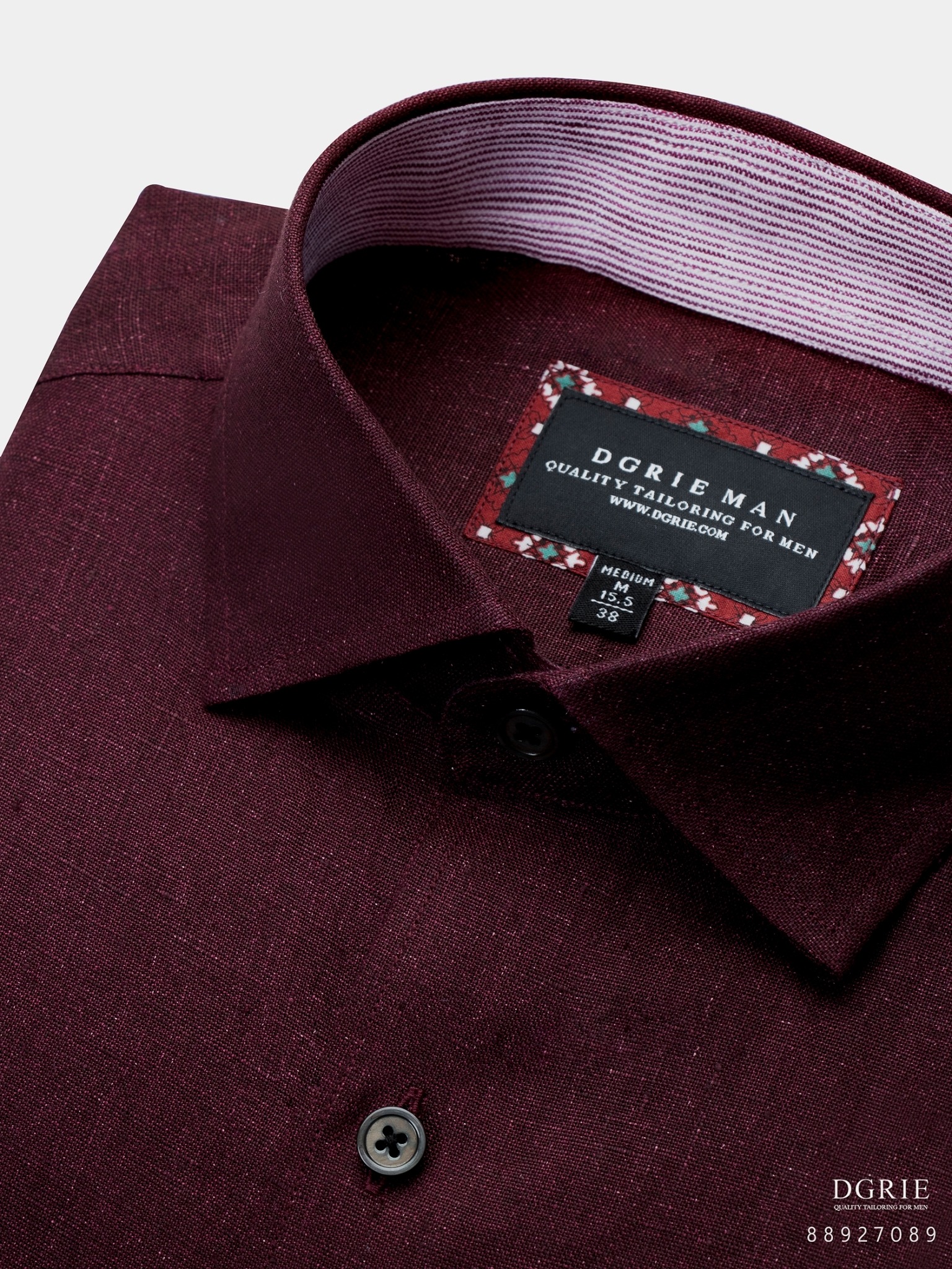 poland linen burgundy shirt dgrie 2