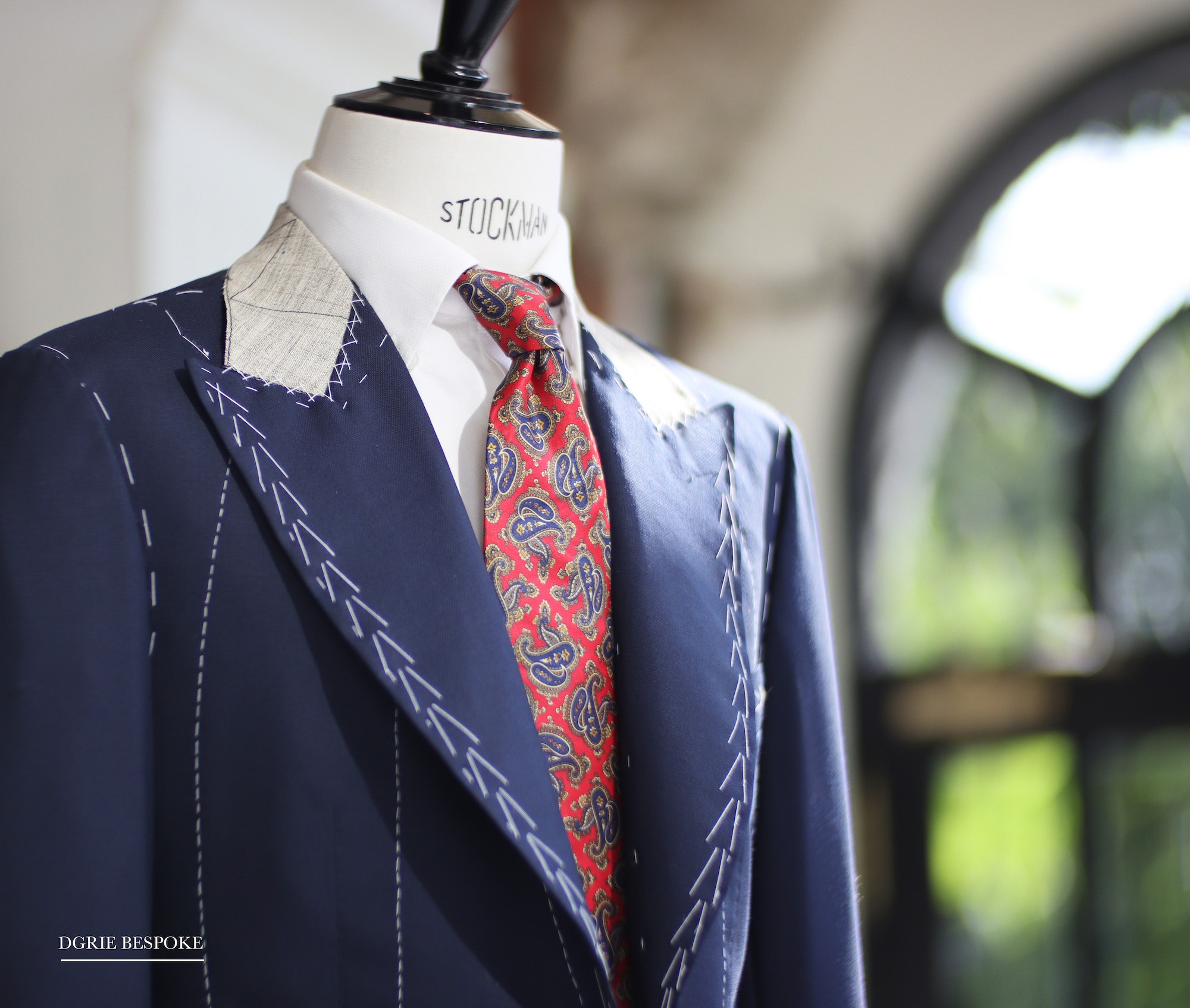 classic navy suit full canvas dgrie 1