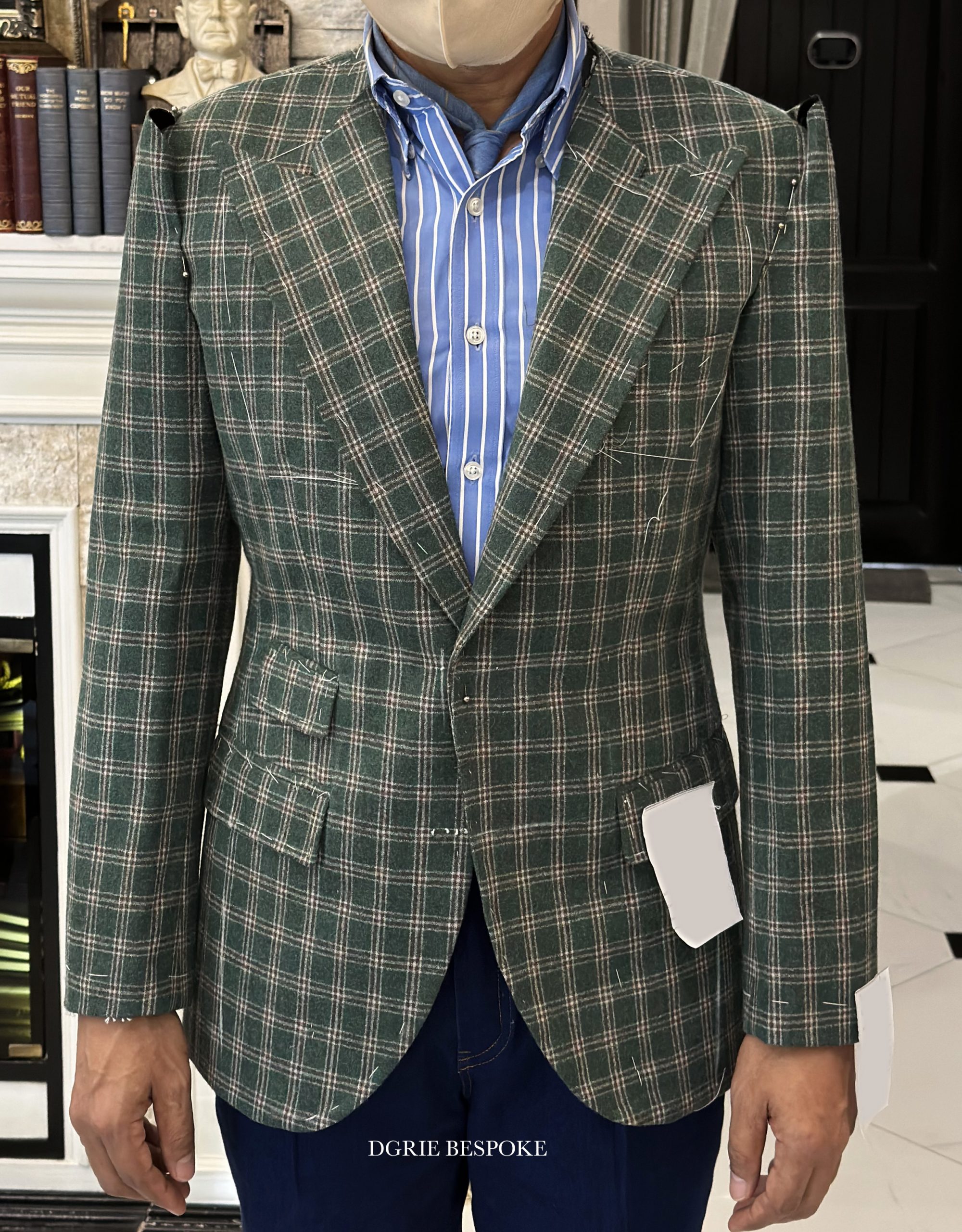 fitting italy flannel window green dgrie