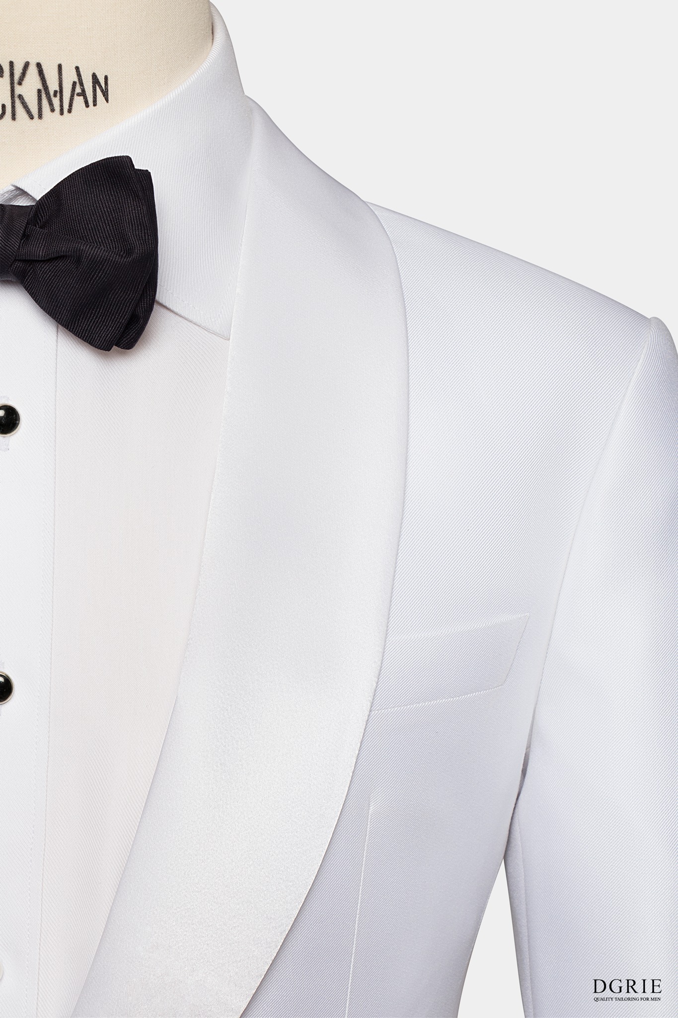 white tuxedo satin lapel jacket dgrie 1