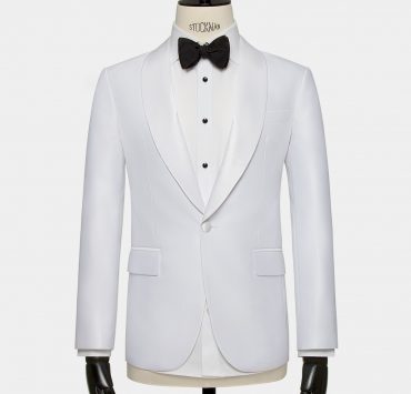 white tuxedo satin lapel jacket dgrie 4