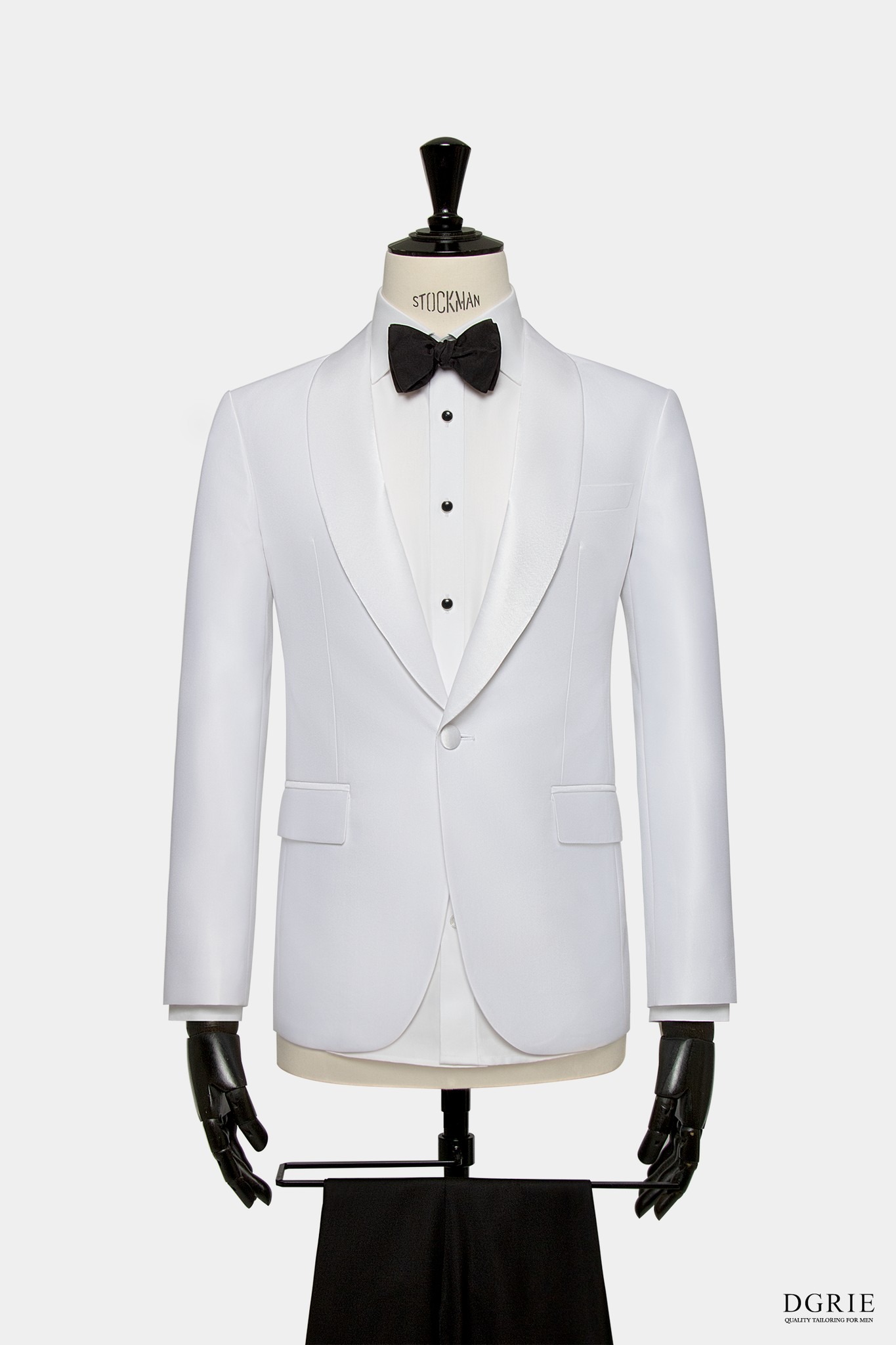white tuxedo satin lapel jacket dgrie 4