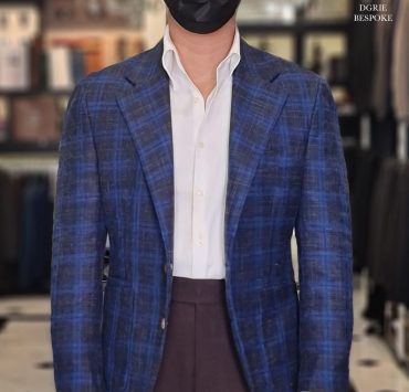 ตัดสูทสีน้ำเงิน วินเทจ Wool Linen Silk Navy Sport Jacket 15 wool linen silk navy sport jacket dgrie 2