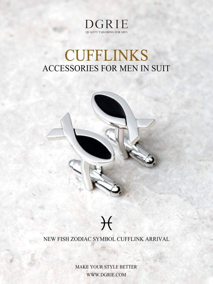 dgrie black fish silver cufflink dgrie 1