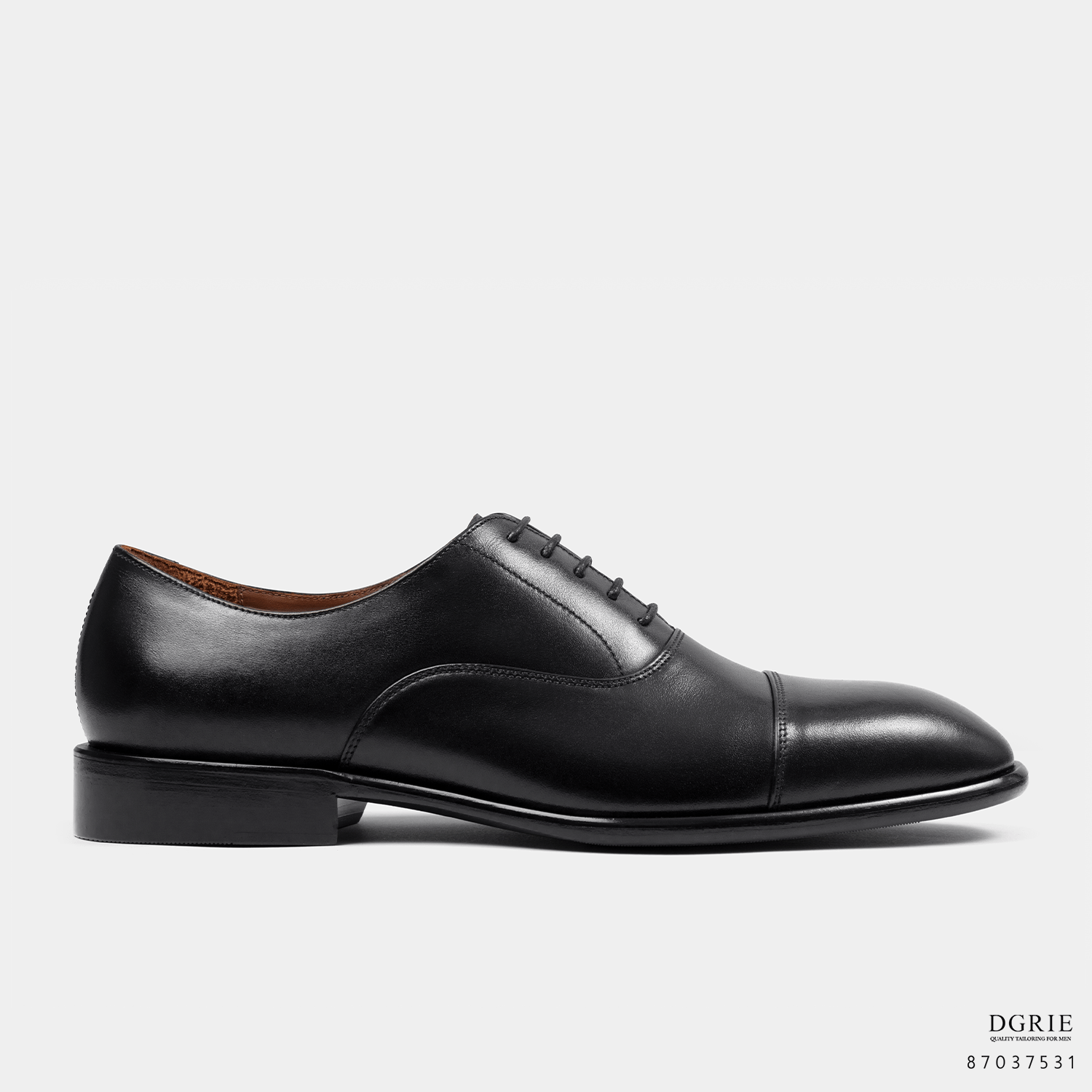 dgrie black round cap toe oxford shoe dgrie