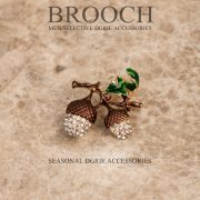 dgrie diamond walnut brown brooch dgrie